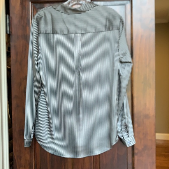 Avec Les Filles Stripe Button Down Shirt Small - Picture 3 of 4